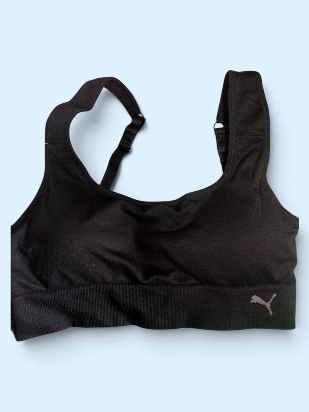 Puma Women's Seamless Sports Bra Black Size Large Nwt